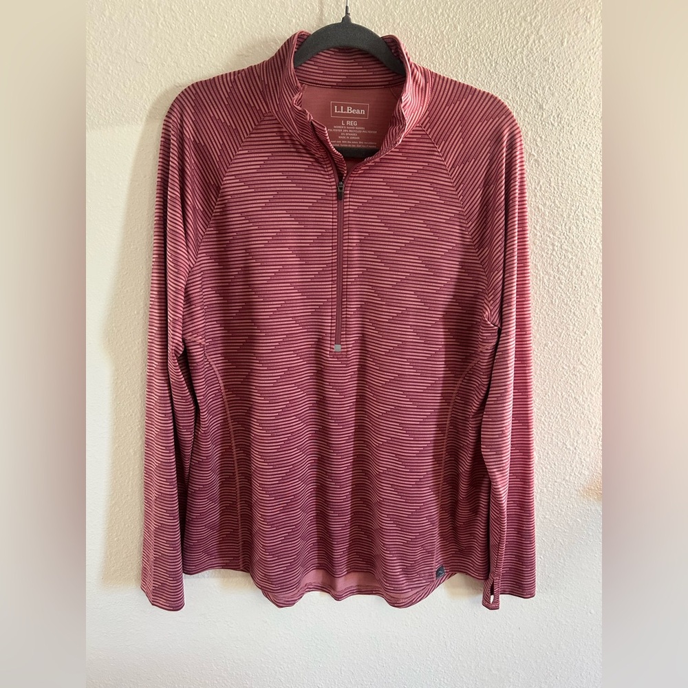 LL Bean Active Quarter Zip Pullover Women’s size L